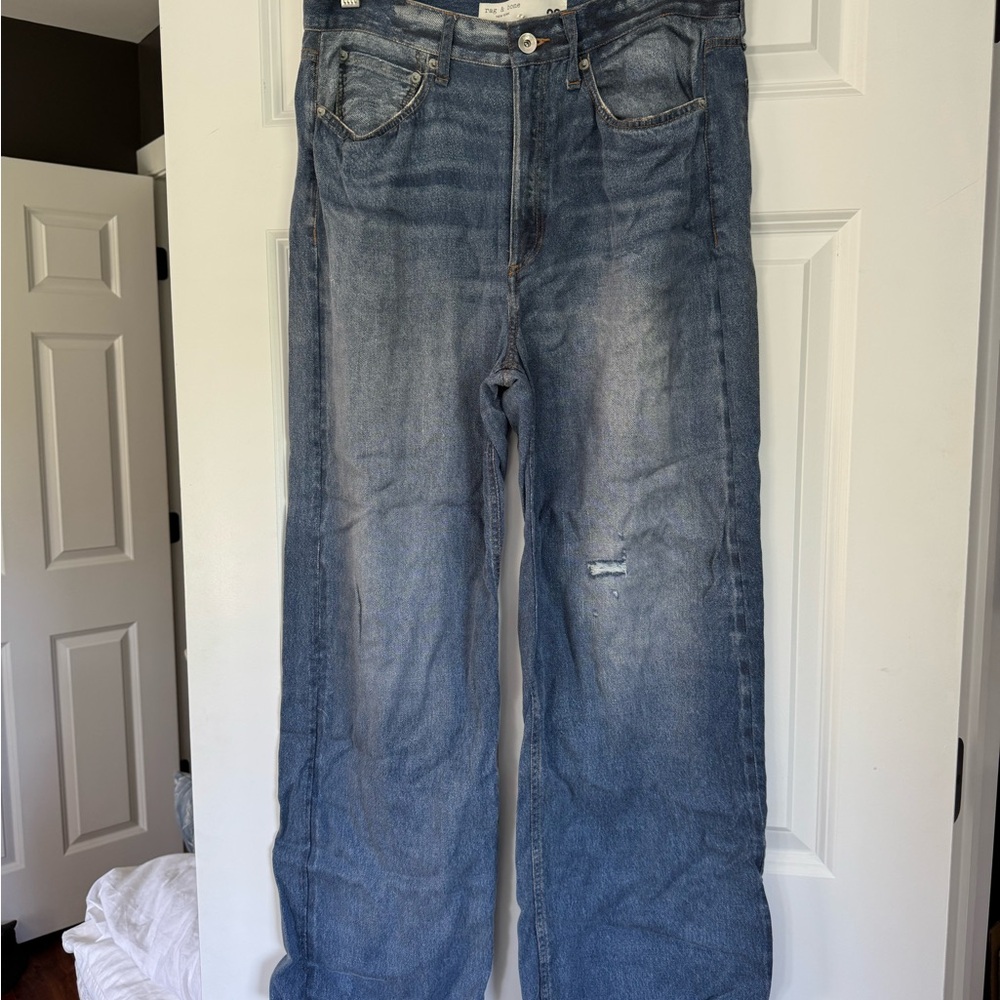 Rag and Bone Miramar tencel “jeans” raw hem size 28